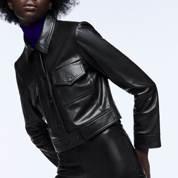 ZARA- LIMITED EDITION AUTHENTIC LEATHER JACKET - Picture 3 of 5